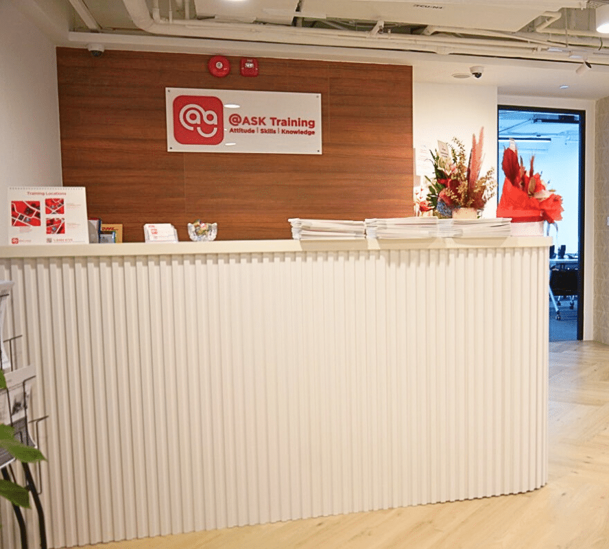 Picture of ASK Training Office Reception Desk