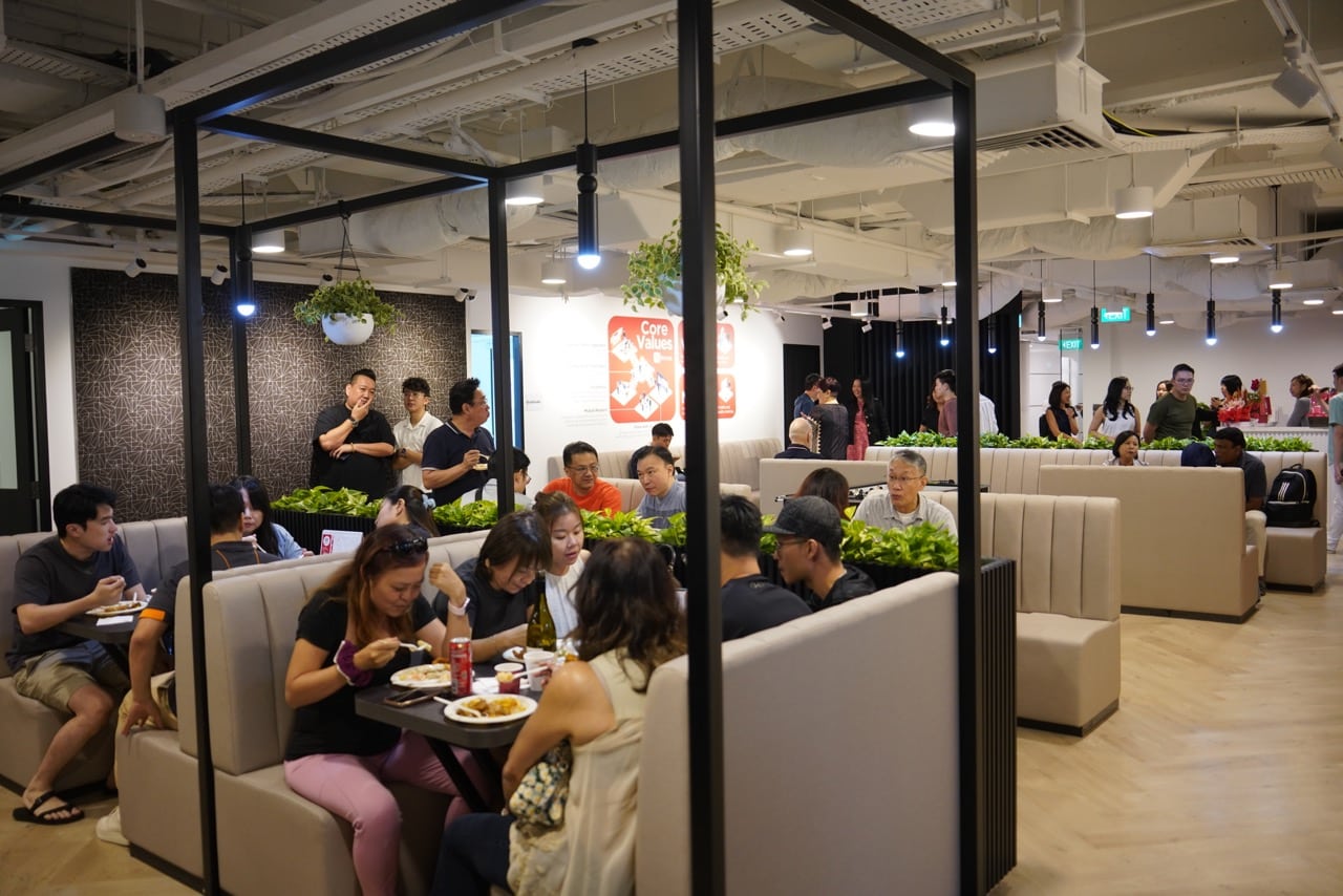 ask staff having lunch