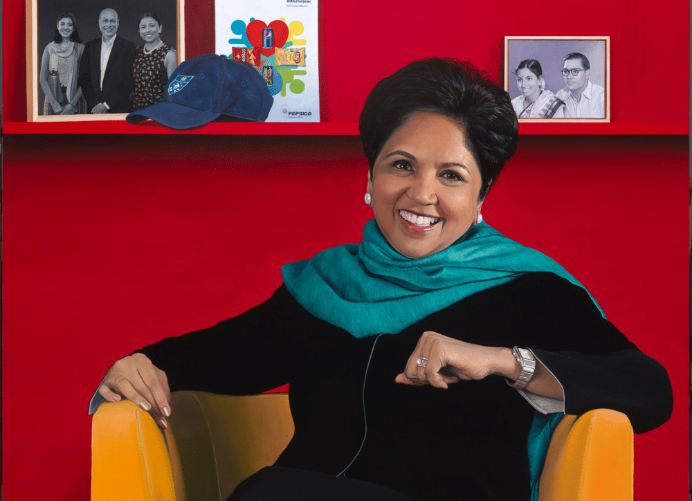 corporate photo of Indra Nooyi as an emotionally intelligent leader
