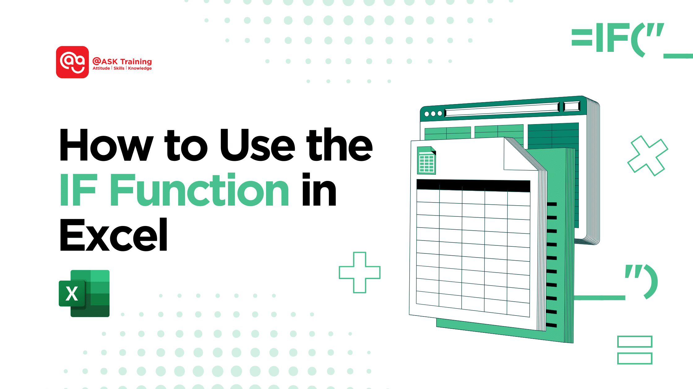 header banner for IF function and excel elements