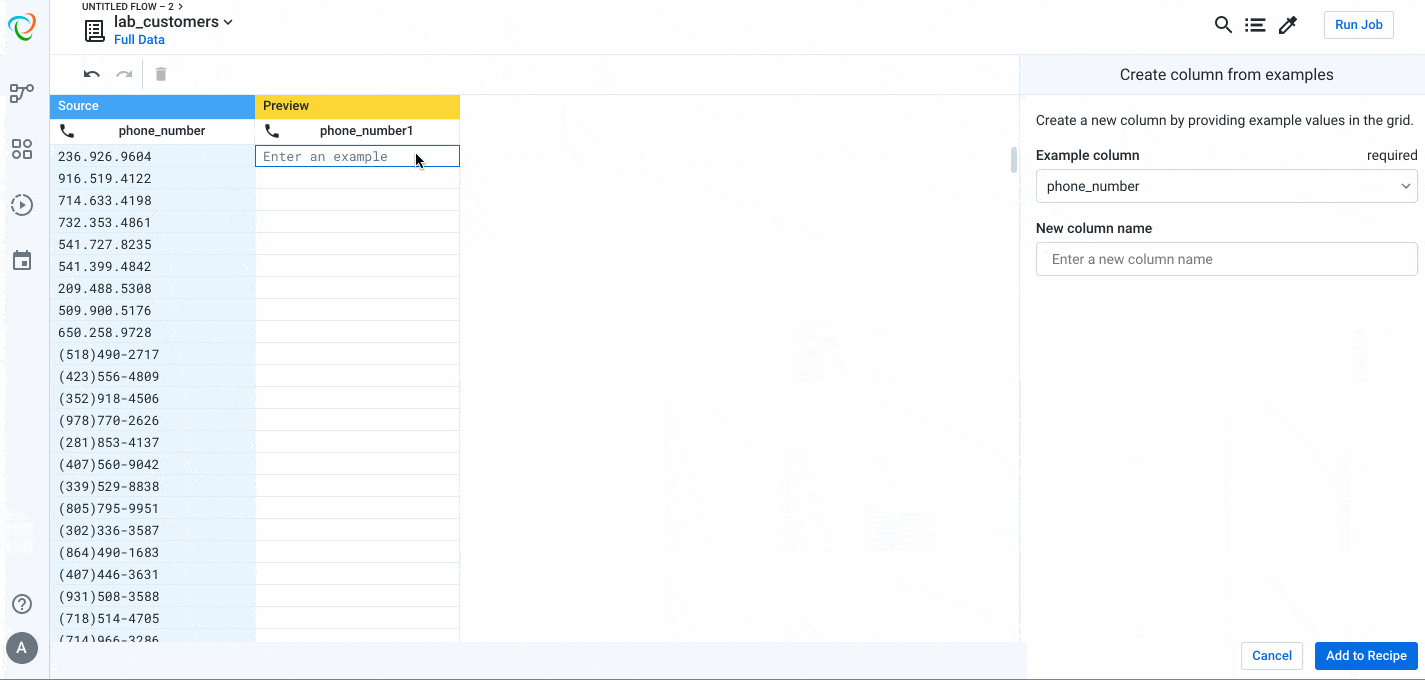 demo of data cleaning by using trifacta