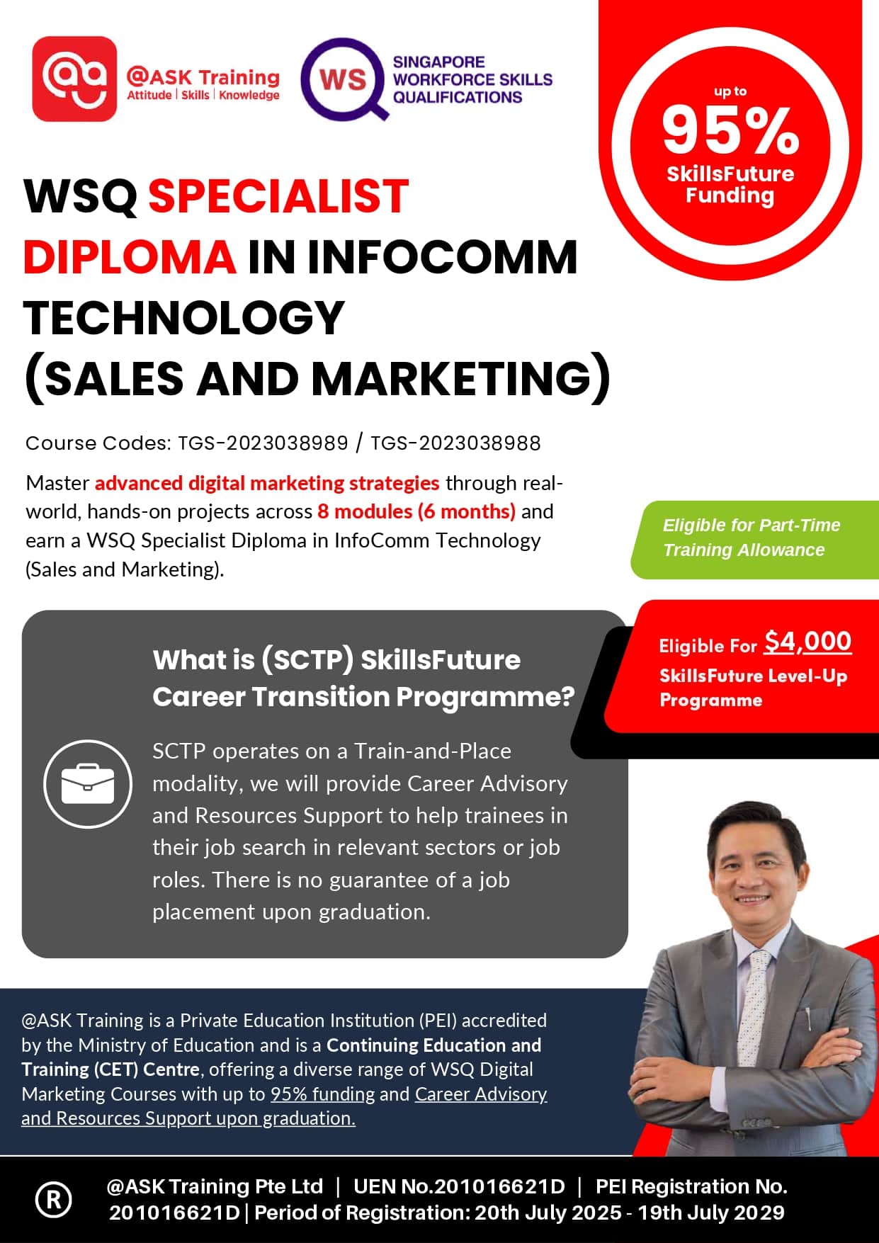 (SCTP) WSQ Specialist Diploma in Infocomm Technology (Sales and Marketing) Course Brochure Cover