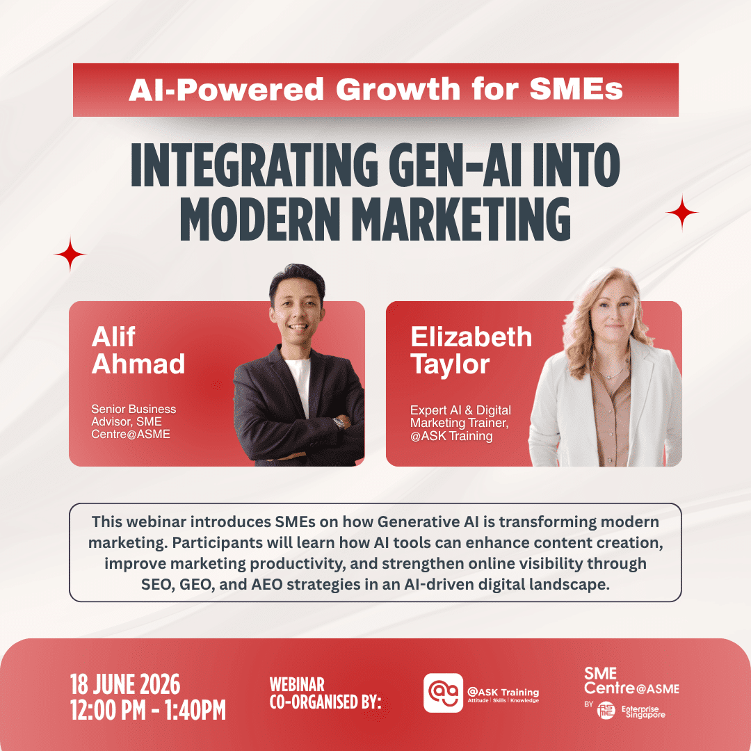 AI Powered Growth for SMEs (Square) Event Banner for AI At Work Webinar