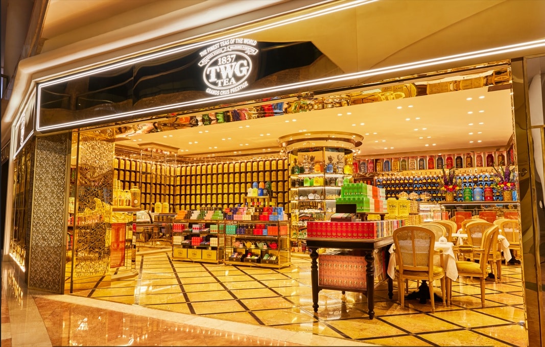 an image of twg tea store as brand storytelling example
