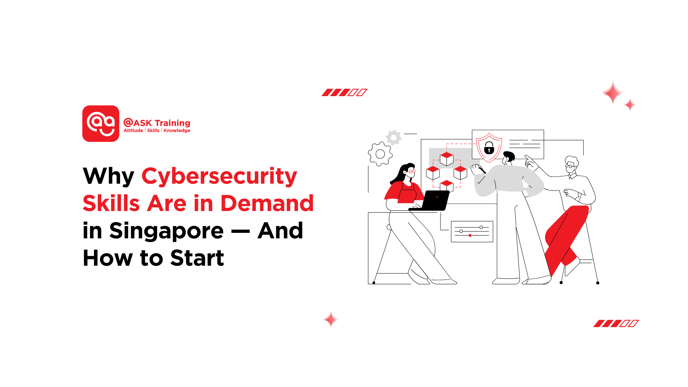 header banner of why cybersecurity skills are in demand in singapore with human elements