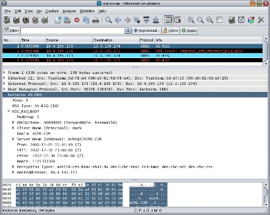 screenshot of wireshark capturing network traffic